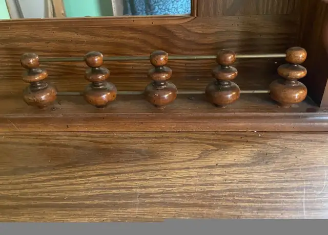 Dresser with Mirror solid wood with carved details in Dressers & Wardrobes in Peterborough - Image 9