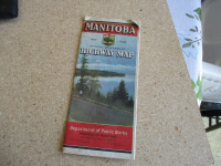 1947 - 48 MANITOBA GOVERNMENT HIGHWAY MAP $5.00 PUBLIC WORKS