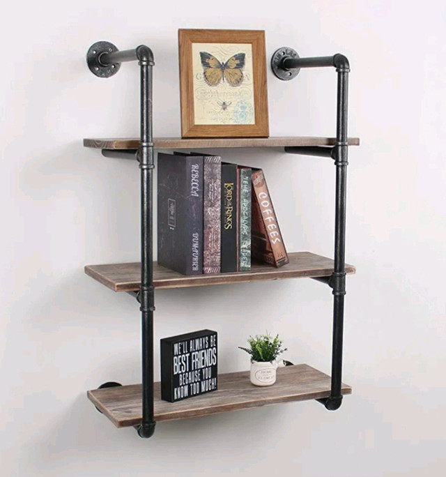 INDUSTRIAL 3-TIERS PIPE SHELVES 24"

 in Bookcases & Shelving Units in Mississauga / Peel Region - Image 4