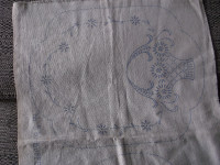 RARE:Antique Raw (3 in one) Stamped Buffet/Dresser Scarf Set