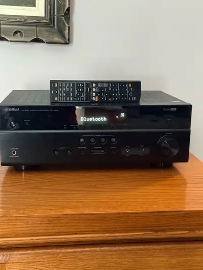 Solid and reliable Yamaha RX-V365 home theater receiver—perfect for movies, TV, gaming, or powering...