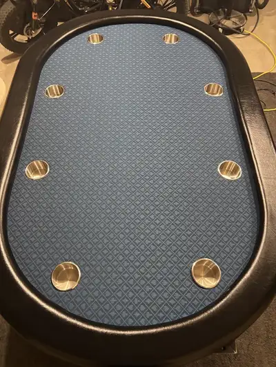 Brand New 77"x49" 8 player Poker Table Blue speedcloth  Delivery, View more