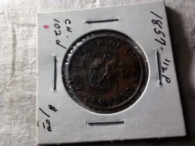 The 1957 British half penny, View more