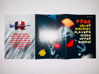 SNES SUPER NINTENDO-KILLER INSTINCT GAME INSERT PAPER (C011), View more
