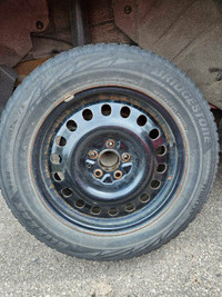 Set of 4 winter tires on rims