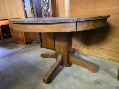 Round oak table, View more