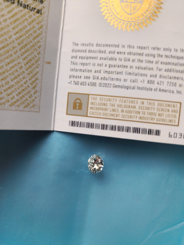 *SOLD* Round Diamond 1.03 carat, F/VVS1 GIA. dans Bijoux et montres  à Ville de Montréal - Image 3