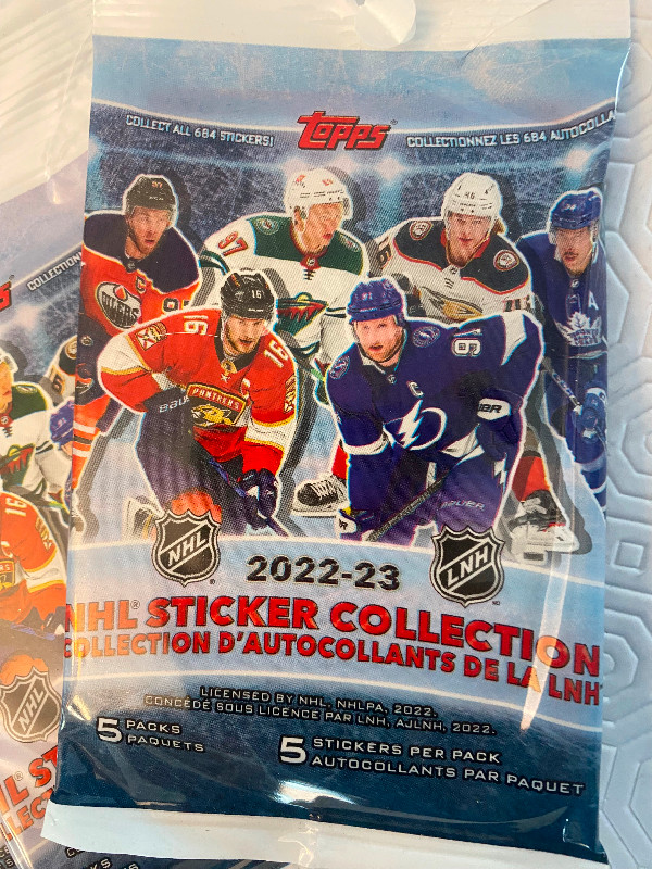 2022-2023 New Packages of Topps NHL Sticker Collection in Arts & Collectibles in Moncton - Image 2