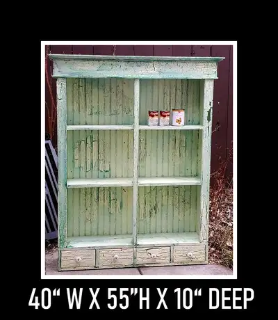 Hand Made Solid Wood Adorable Country Hutch- SE Calgary, View more