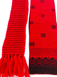 2 Brand new long Winter scarves. Please read description