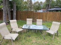 Glass patio table & Chairs 