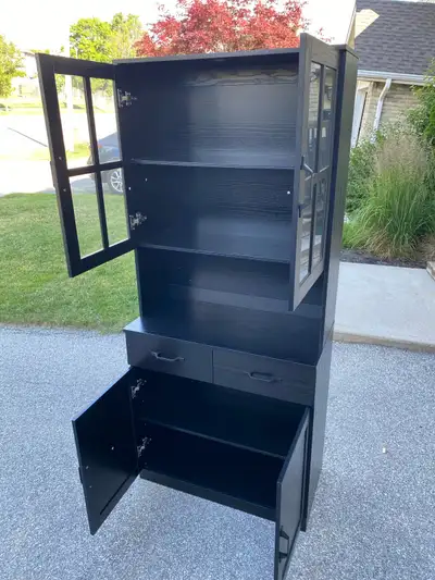 Glass Door Kitchen Hutch - Brand New, View more