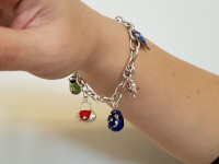 .925 Sterling Silver Charm Bracelet!