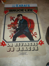 Poster de Bruce Lee et artistes de revues Karaté