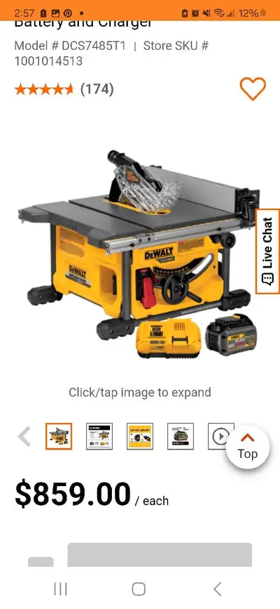 Flex volt table saw please call 613 929 4450