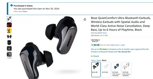 Bose QuietComfort Ultra Headphones/earphones in General Electronics in Mississauga / Peel Region - Image 2