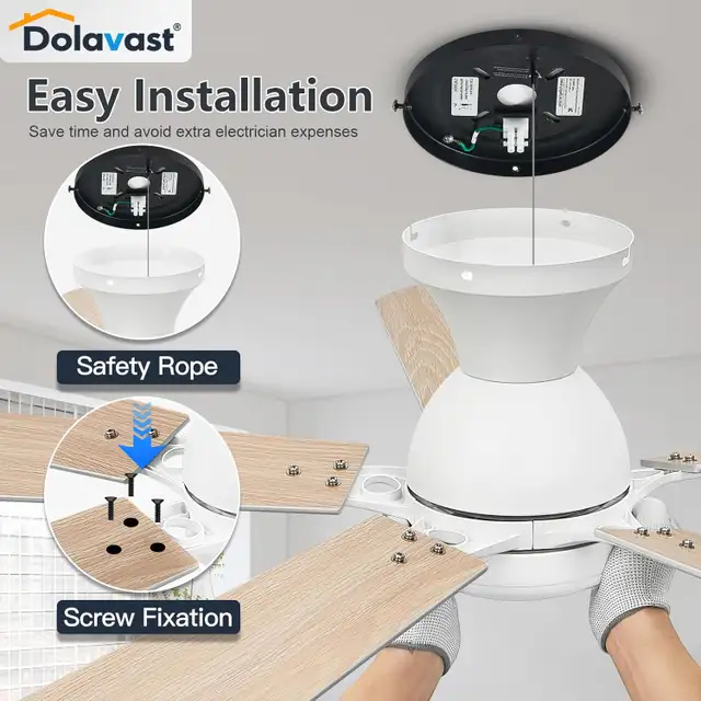 Ceiling Fans with Lights and Remote, 48 Inch in Indoor Lighting & Fans in Mississauga / Peel Region - Image 6