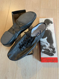 Chaussures de dance pour hommes, en cuir noir - Dance shoes for