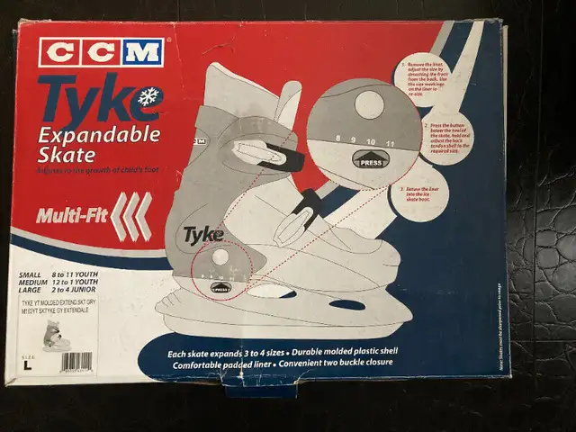 CCM Tacks Kids' skate - patins hockey Junior size 3 to 6 in Skates & Blades in Laval / North Shore - Image 2