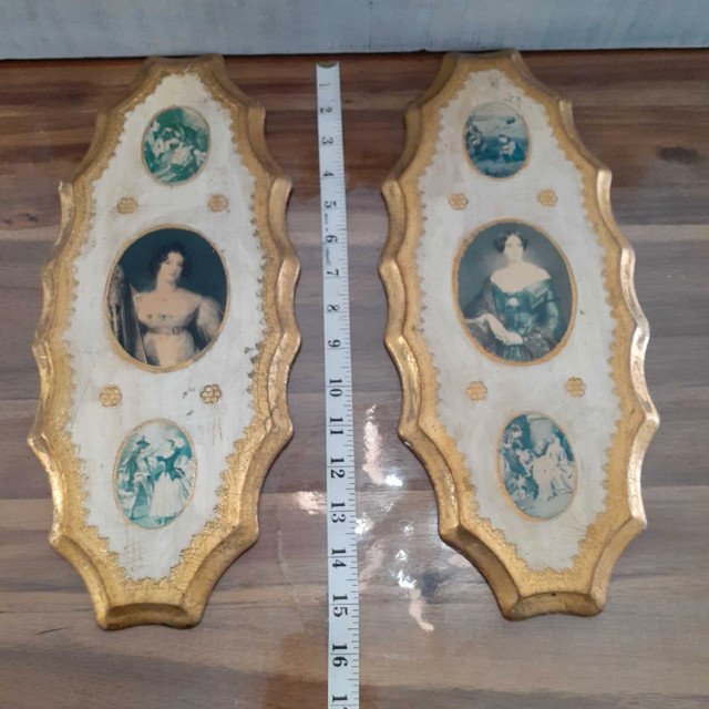 2 cadres vintage en bois Florentine  dans Décoration intérieure et accessoires  à Longueuil/Rive Sud - Image 3