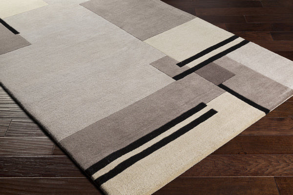 Brand new! WOOL Area Rug 2’ x 3’ Ivory/Black/Grey Geometric in Rugs, Carpets & Runners in Mississauga / Peel Region