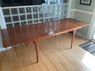Mid-century Modern Teak Dining Room Table for Sale, View more