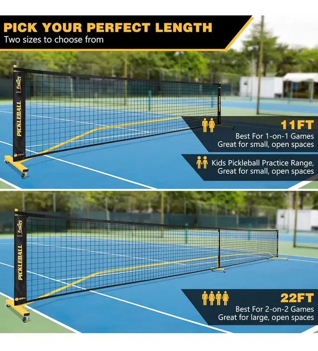 Fostoy Portable Pickleball Net Set 11-22 FT - New In Box62864746249474124
