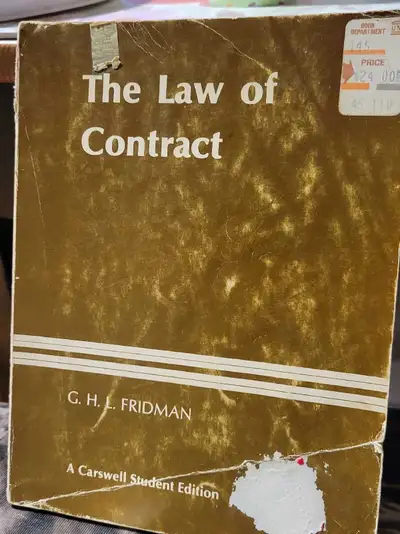 The Law of Contract G. H. L. Fridman, View more