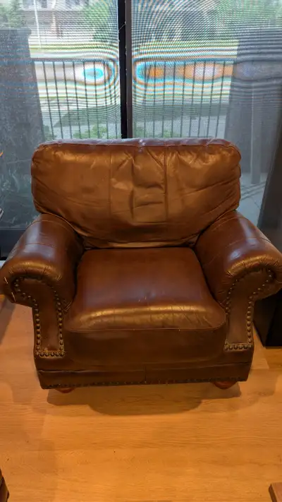 Brown Leather Armchair, View more