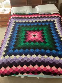 Hand made crocheted throw