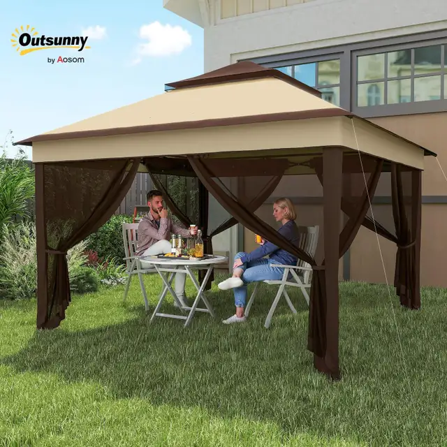Outsunny Pop Up Camping Gazebo, Height Adjustable in Outdoor Décor in Markham / York Region - Image 3