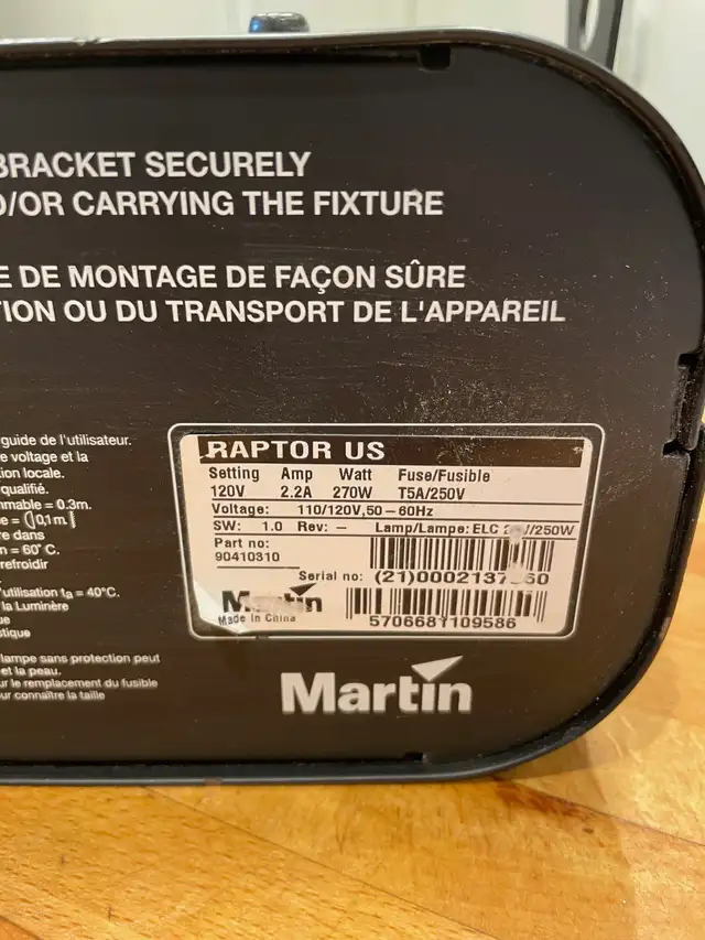 Martin Raptor DJ / Disco Light in Performance & DJ Equipment in City of Toronto - Image 4