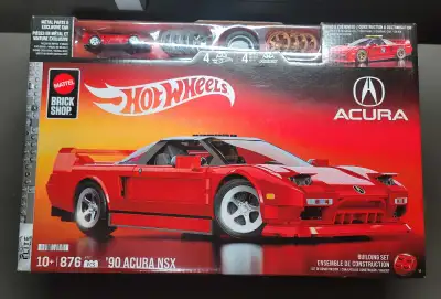 Build your own Hot Wheels Brick Shop '90 Acura NSX with this new, unopened set featuring 876 pieces...