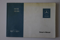 MERCEDES-BENZ 450SE 450 SEL 1972 Owner's manual - English - USA
