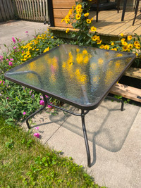 New! Bevelled Glass Patio Table