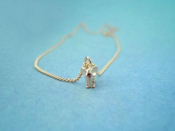 Tiniest, Cute, Baby, Elephant, Gold, Plated, Necklace in Jewellery & Watches in City of Toronto - Image 4