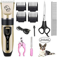Dog Shaver Clippers Low Noise Rechargeable Cordless Electric Qui