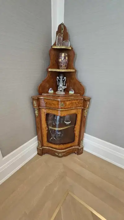 Vintage Stepped Corner Cabinet, View more