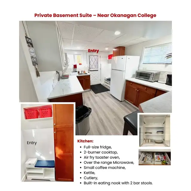 Private Basement Suite Near OC in Long Term Rentals in Kelowna - Image 5