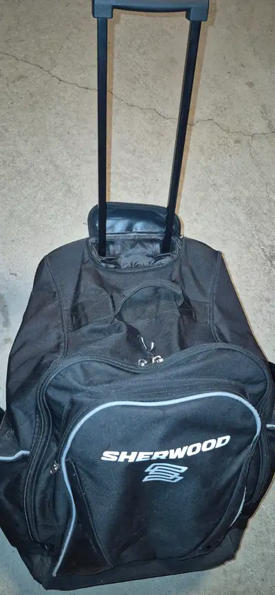 Sherwood Backpack Hockey Bag, Wheeled, Youth/Junior, Black,25-in, View more