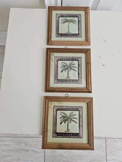 Wall Picture Wooden frame 7.5 x 7.5 inches, 3 pcs = $10, View more