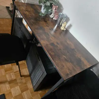 rustic desk and desk chair , View more