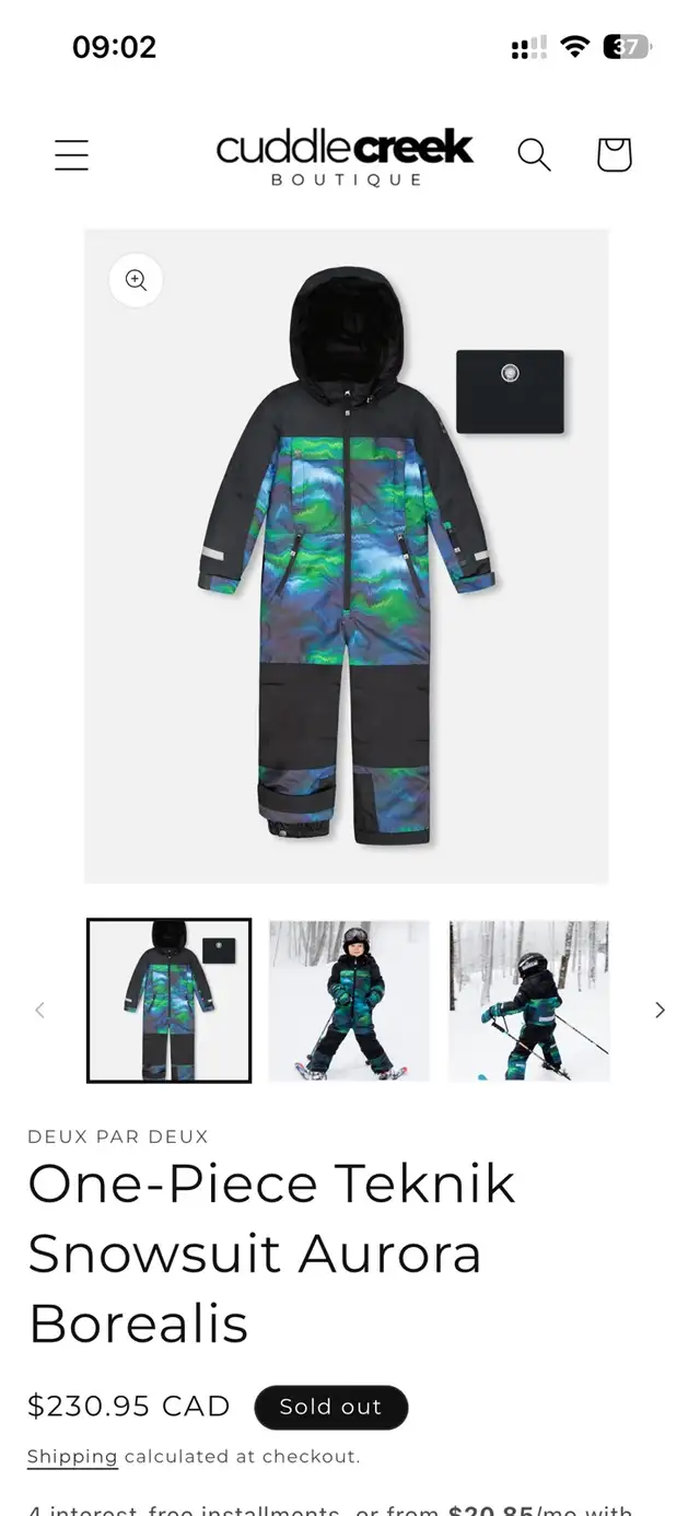 Deux par Deux Premium Brand New One-Piece Snowsuit -86cm in Clothing - 2T in Calgary - Image 4