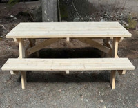 Spruce picnic tables