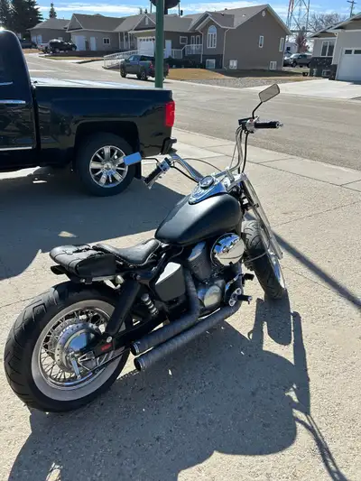 2001 Honda Shadow around 30,000 kms. Has brand new tires and starts and drives very good. Unique bob...