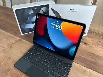 iPad Air 5th Gen 64GB + Magic Keyboard — Excellent Condition!, View more