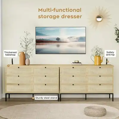 Brand New 6 Drawer Rattan Dresser Special $249, View more