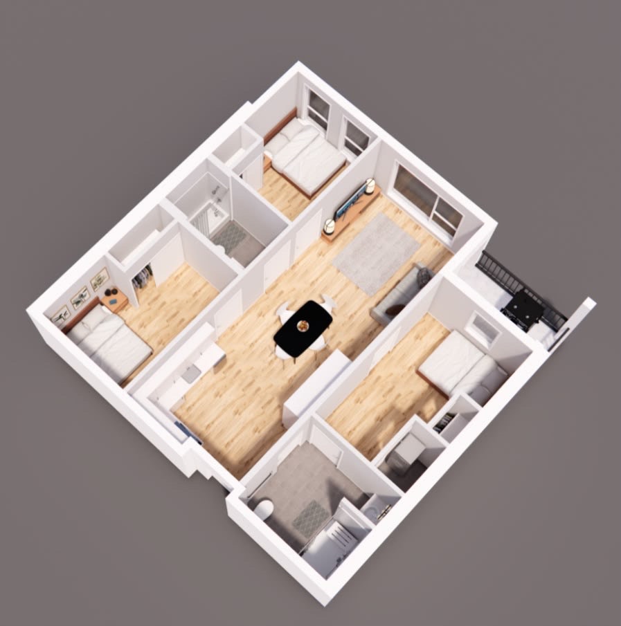 Modern 2-Bedroom Condo 3