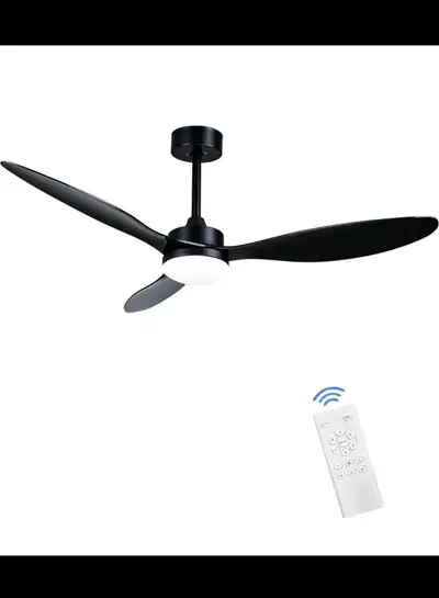Brand new in box Ohniyou 52'' Ceiling Fan with Light and Remote,Black Ceiling Fans with Light and Re...