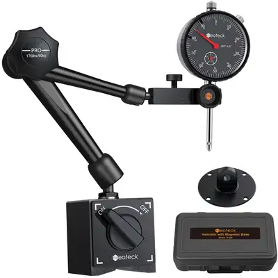 Neoteck 0-1"/0.001" Dial Indicator and Magnetic Base Set with St, View more